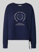 Sweatshirt met koordjes en print op de voorkant