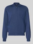 Gebreid jack van scheerwol met ritssluiting