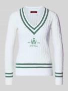 Slim fit pullover in gebreide look, model 'Meren'