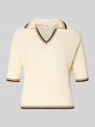 Regular fit T-shirt in gebreide look, model 'Lembi'