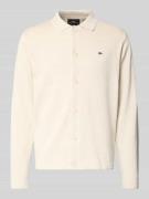 Gebreid jack met polokraag en labelstitching