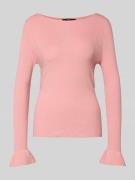 Gebreide pullover met boothals