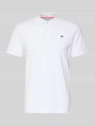 Regular fit poloshirt met logostitching, model 'BASIC'