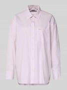 Oversized overhemdblouse met borstzak