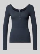 Slim fit shirt met lange mouwen van katoenmix, model 'KITTE'