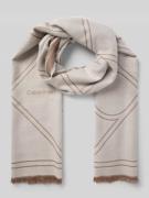 Sjaal van viscosemix met franjes