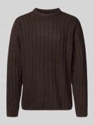Gebreide pullover met ribboorden, model 'BRADLEY'