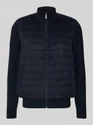 Sweatjack met opstaande kraag en doorgestikte naden