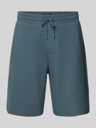 Relaxed fit sweatshort met structuurmotief