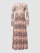 Midi-jurk met all-over motief