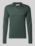 Regular fit poloshirt van zuivere wol, model 'TRAY'