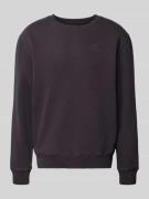 Sweatshirt met labelstitching en ronde hals