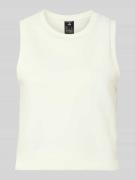 Tanktop met geribde ronde hals