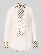 Loose fit overhemdblouse van pure zijde, model 'ACUME'