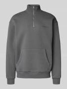 Sweatshirt met opstaande kraag en ritssluiting