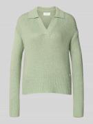 Gebreide pullover met V-hals