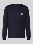 Shirt met lange mouwen, borstzak en labeldetail