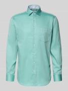 Regular fit zakelijk overhemd van katoen met kentkraag