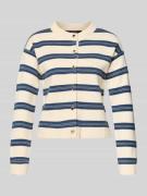 Regular fit cardigan van viscosemix, model 'GOLD STRIPE'