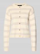 Regular fit cardigan van viscosemix, model 'GOLD STRIPE'