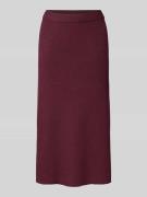 Knielange gebreide rok met elastische band, model 'COMFY'