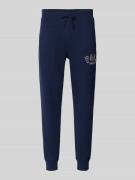 Regular fit sweatpants van katoenmix