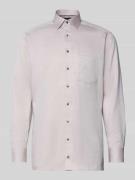 Regular fit zakelijk overhemd van katoen met kentkraag