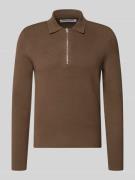 Slim fit poloshirt met ritssluiting, model 'GUNA'