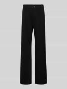 Straight fit stoffen broek met bandplooien