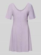 Mini-jurk met labelstitching