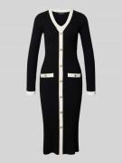 Slim fit gebreide jurk van viscosemix, model 'Laurel'