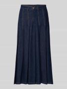 Uitlopende jeansrok van puur katoen, model 'OVALE'