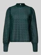 Regular fit kanten blouse met ronde hals, model 'BECCA'