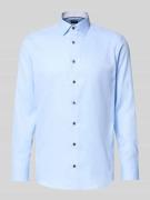 Regular fit zakelijk overhemd van puur katoen met kentkraag