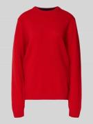 Oversized gebreide pullover met ribboorden