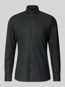 Slim fit zakelijk overhemd van katoen met kentkraag