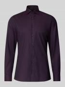 Slim fit zakelijk overhemd van katoen met kentkraag
