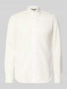 Slim fit zakelijk overhemd van twill
