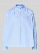 Regular fit blouse van puur katoen met opstaande kraag