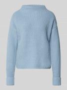 Regular fit pullover met turtleneck van katoenmix, model 'SELMA'