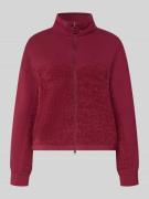 Regular fit sweatjack met gebreide garnering