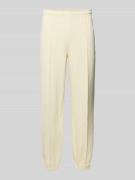 Regular fit sweatpants van katoenmix