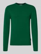 Oversized gebreide pullover met ribboorden