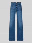 Wide leg jeans met opgestikte zakken, model 'Tess'