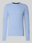 Oversized gebreide pullover met ribboorden