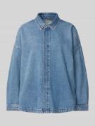 Overhemdblouse in denimlook