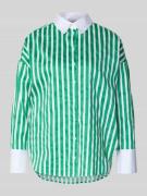 Regular fit overhemdblouse met afgeronde zoom