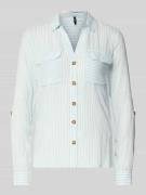 Relaxed fit overhemdblouse van pure viscose, model 'BUMPY'