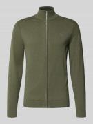 Regular fit gebreid jack van puur katoen