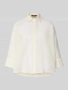 Relaxed fit overhemdblouse in semi-transparant design